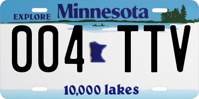 MN license plate 004TTV