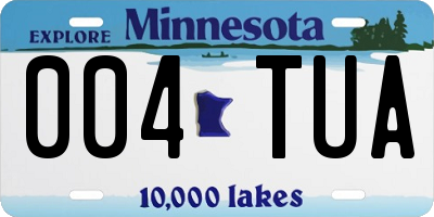 MN license plate 004TUA