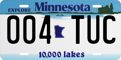 MN license plate 004TUC