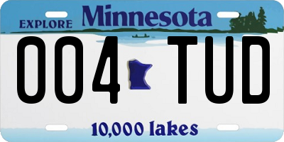 MN license plate 004TUD