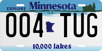 MN license plate 004TUG