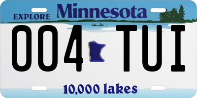 MN license plate 004TUI