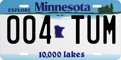 MN license plate 004TUM
