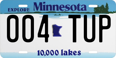 MN license plate 004TUP