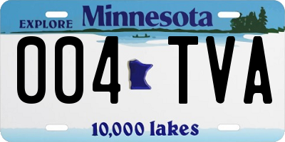 MN license plate 004TVA