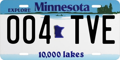 MN license plate 004TVE