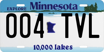 MN license plate 004TVL