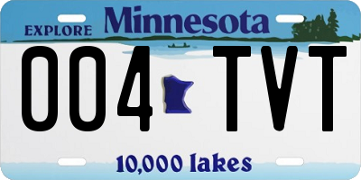 MN license plate 004TVT