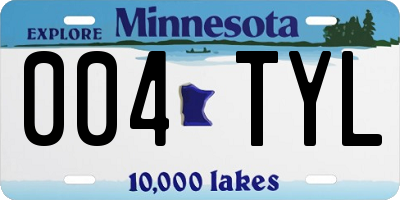 MN license plate 004TYL