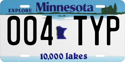 MN license plate 004TYP