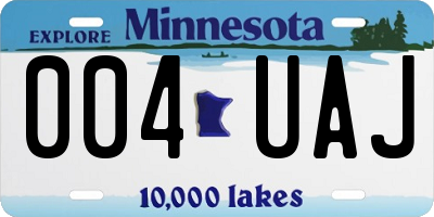 MN license plate 004UAJ