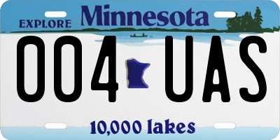 MN license plate 004UAS