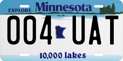 MN license plate 004UAT