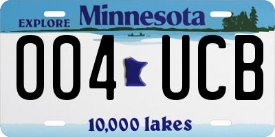 MN license plate 004UCB