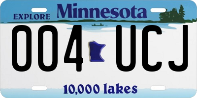 MN license plate 004UCJ