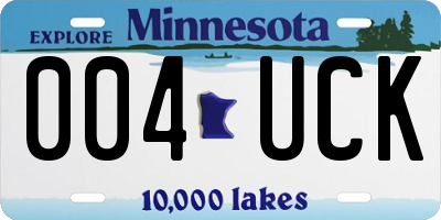 MN license plate 004UCK