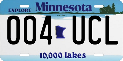 MN license plate 004UCL