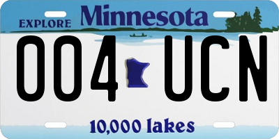 MN license plate 004UCN