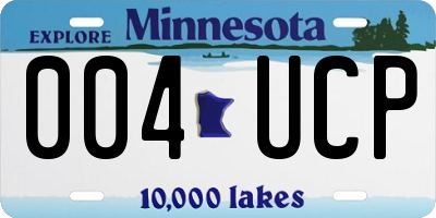 MN license plate 004UCP