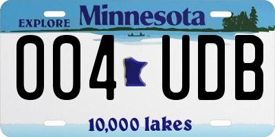 MN license plate 004UDB