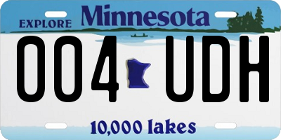 MN license plate 004UDH