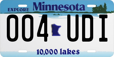 MN license plate 004UDI