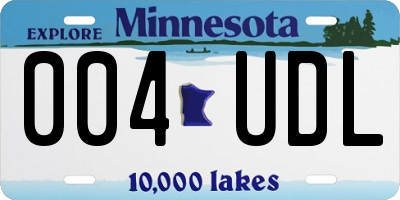 MN license plate 004UDL