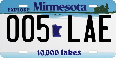 MN license plate 005LAE