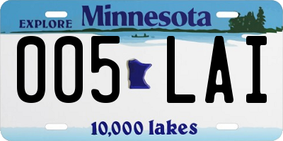 MN license plate 005LAI