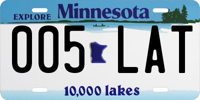 MN license plate 005LAT