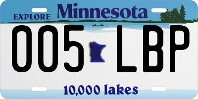 MN license plate 005LBP