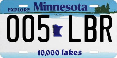 MN license plate 005LBR