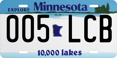 MN license plate 005LCB