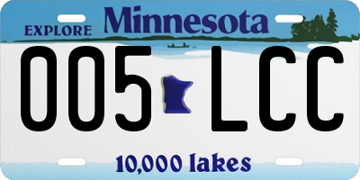 MN license plate 005LCC