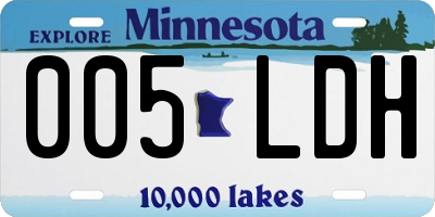 MN license plate 005LDH