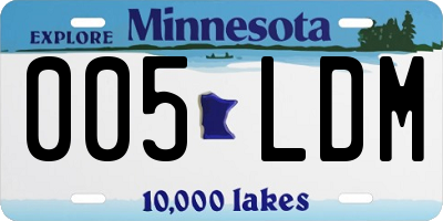 MN license plate 005LDM