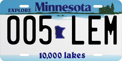 MN license plate 005LEM