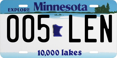 MN license plate 005LEN