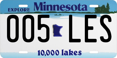 MN license plate 005LES