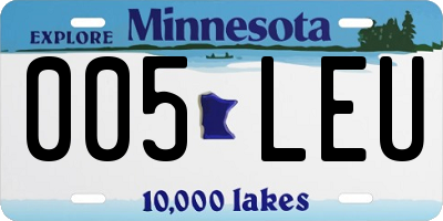 MN license plate 005LEU