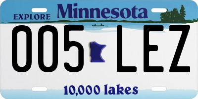 MN license plate 005LEZ