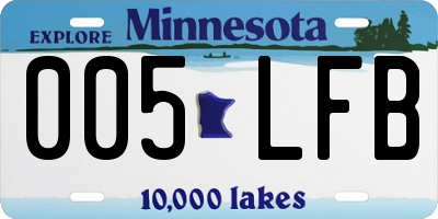 MN license plate 005LFB