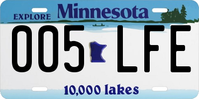 MN license plate 005LFE