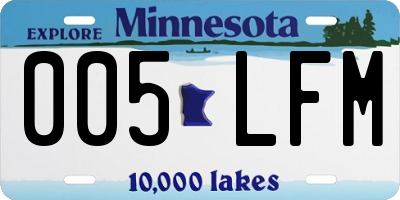 MN license plate 005LFM