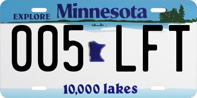 MN license plate 005LFT