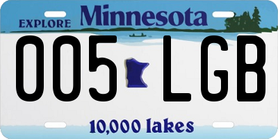 MN license plate 005LGB