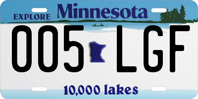 MN license plate 005LGF