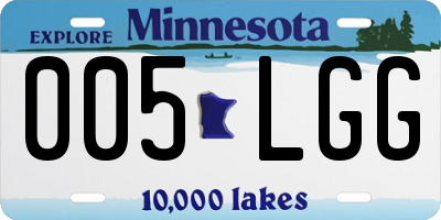 MN license plate 005LGG