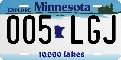 MN license plate 005LGJ