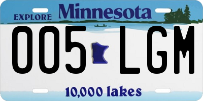 MN license plate 005LGM